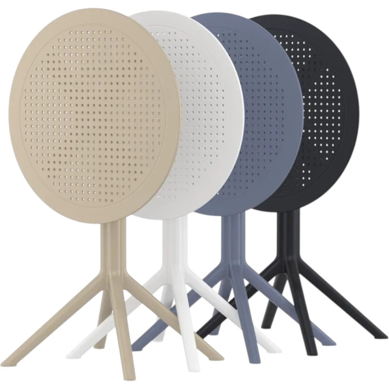 Стол уличный круглый складной Siesta Sky Folding Table 60 (бежевый)