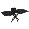 Стол обеденный Art-Deco EXM- KATRIN ЧЕРНЫЙ ГЛЯНЦЕВЫЙ МДФ+HPL 138/178*90*76