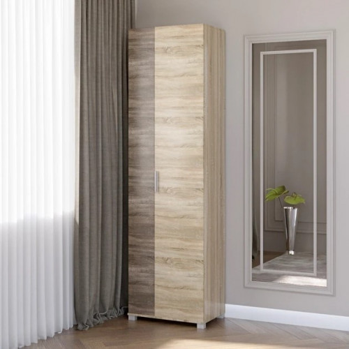 Шкаф распашной на 2 двери EVR- Бриз ШП-2 дуб Сонома + фасад трюфель