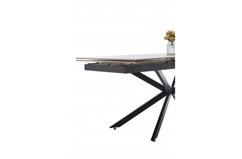 Стол обеденный BIO- Магнум (черный/ керамика Армани грей) 