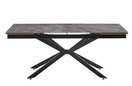 Стол обеденный BIO- Магнум (черный/ керамика Армани грей) 