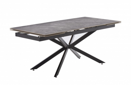 Стол обеденный BIO- Магнум (черный/ керамика Армани грей) 