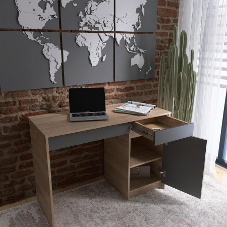 Стол письменный EVR- Сити-1100 дуб Сонома +  графит