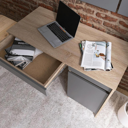 Стол письменный EVR- Сити-1100 дуб Сонома +  графит