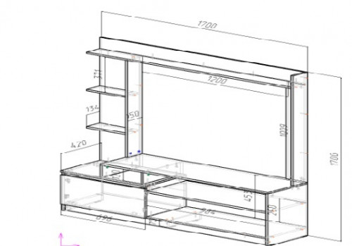 Тумба под телевизор ViA- Таун ТВ-6