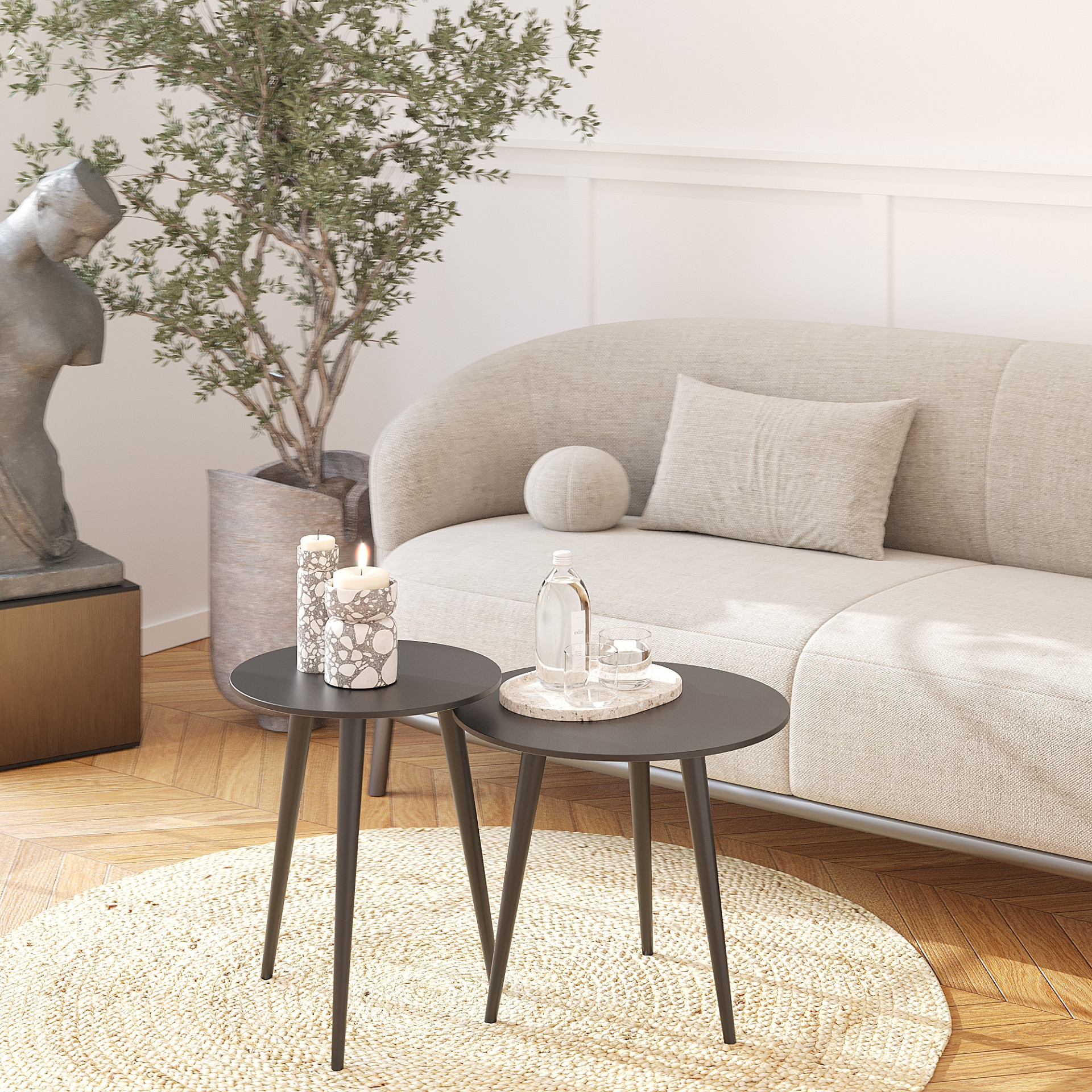 Комплект с двух круглых журнальных соликов KOD- ЖС-коло