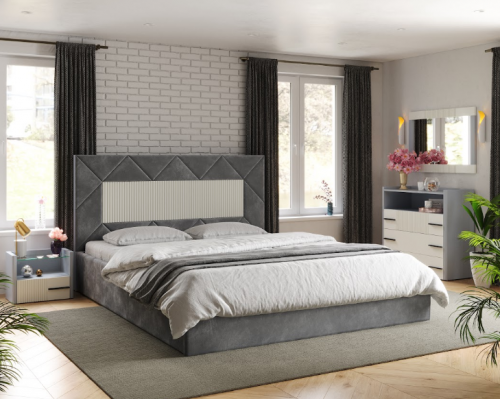 Кровать двуспальная RBV- Модерн с подъемным механизмом   