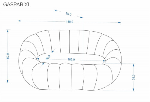 Кресло для отдыха HALMAR GASPAR_XL кремовый
