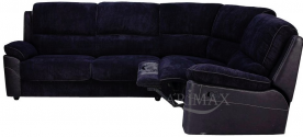 Угловой диван правый Г BLN- Брукс (ткань, синий)