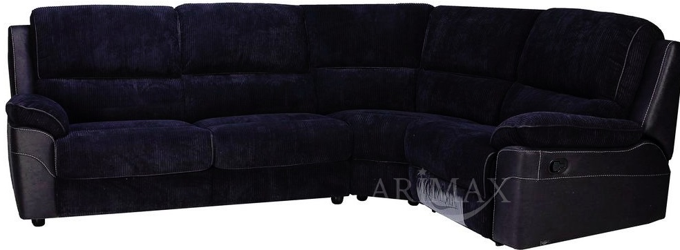 Угловой диван правый Г BLN- Брукс (ткань, синий)