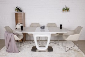 Комплект обеденный NL- Ottawa керамика белый + кресла LAREDO (1+4)