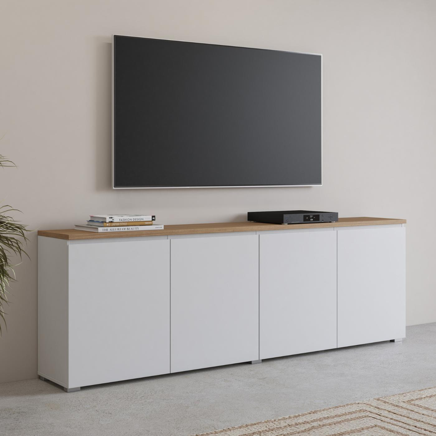 Комод на 4 двери Helvetia MODO 247VOJ25 (белый/дуб маувелла)