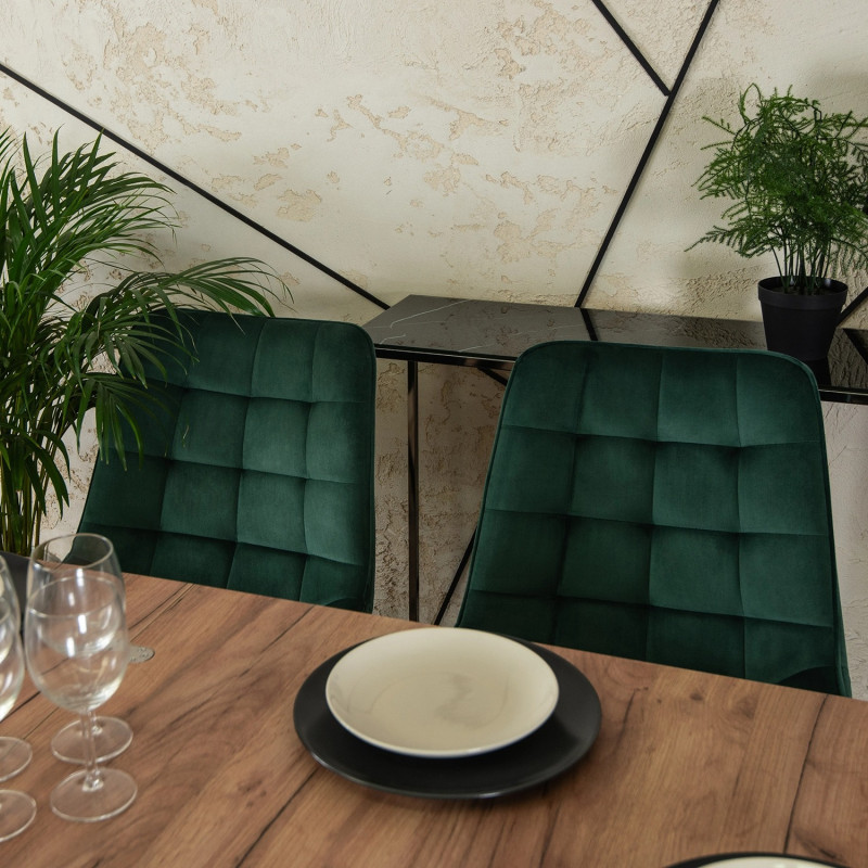 Стул обеденный MEBEL ELITE RICK зеленый велюр