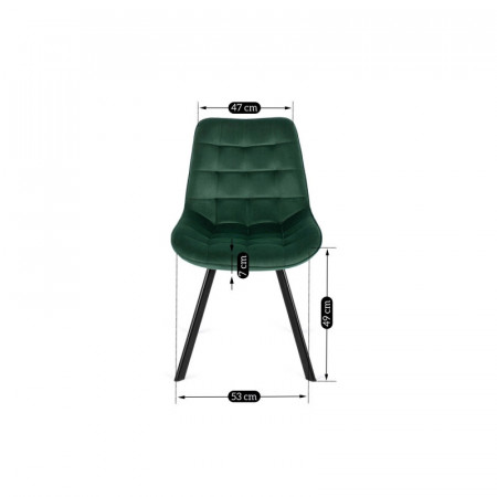 Стул обеденный MEBEL ELITE RICK зеленый велюр