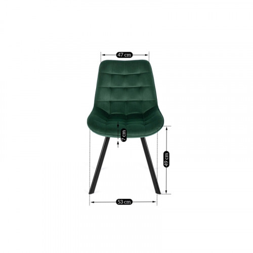 Стул обеденный MEBEL ELITE RICK зеленый велюр