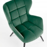 Кресло HALMAR TYRION бархат темно-зеленый