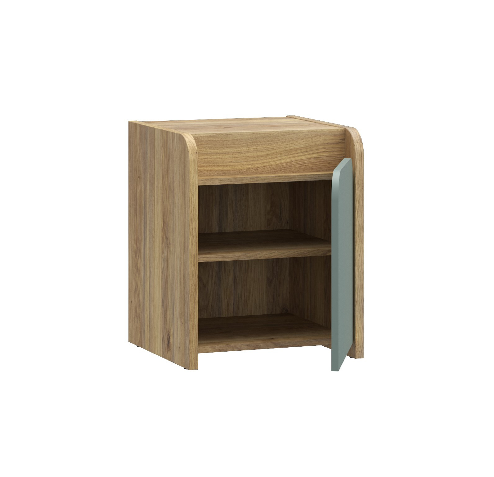 Тумба прикроватная Forte HOA HOAK011 (дуб маувелла/шалфей)