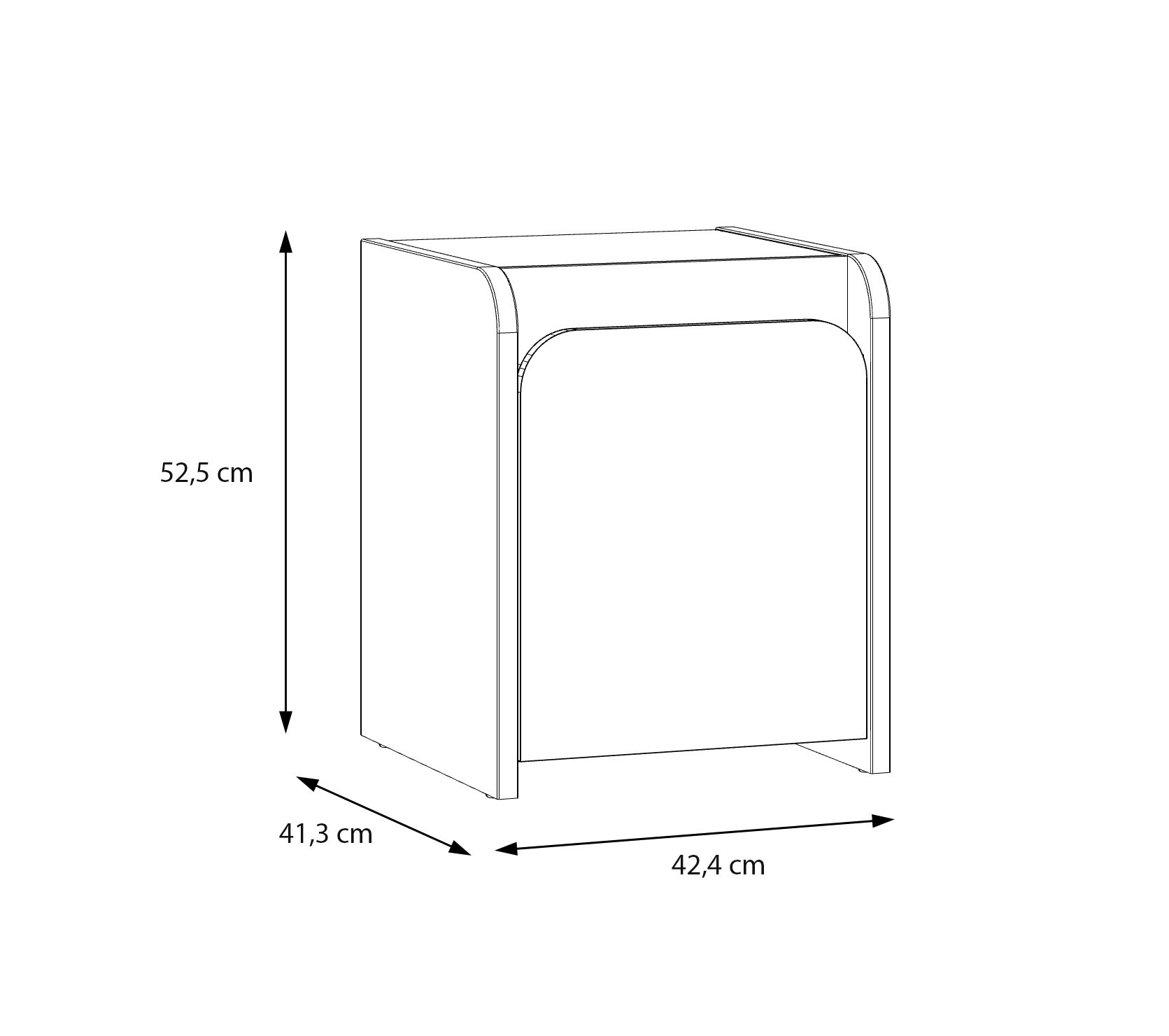 Тумба прикроватная Forte HOA HOAK011 (дуб маувелла/шалфей)