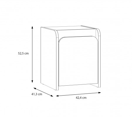 Тумба прикроватная Forte HOA HOAK011 (дуб маувелла/шалфей)