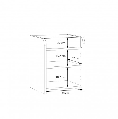 Тумба прикроватная Forte HOA HOAK011 (дуб маувелла/шалфей)