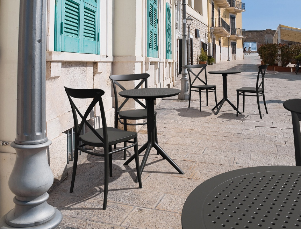 Стол уличный круглый складной Siesta Sky Folding Table 60 (черный)