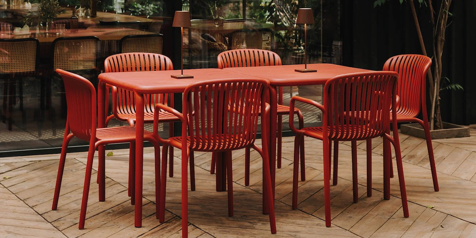 Кресло уличное обеденное VLL- FERNE Berne (антрацит, кирпичный)