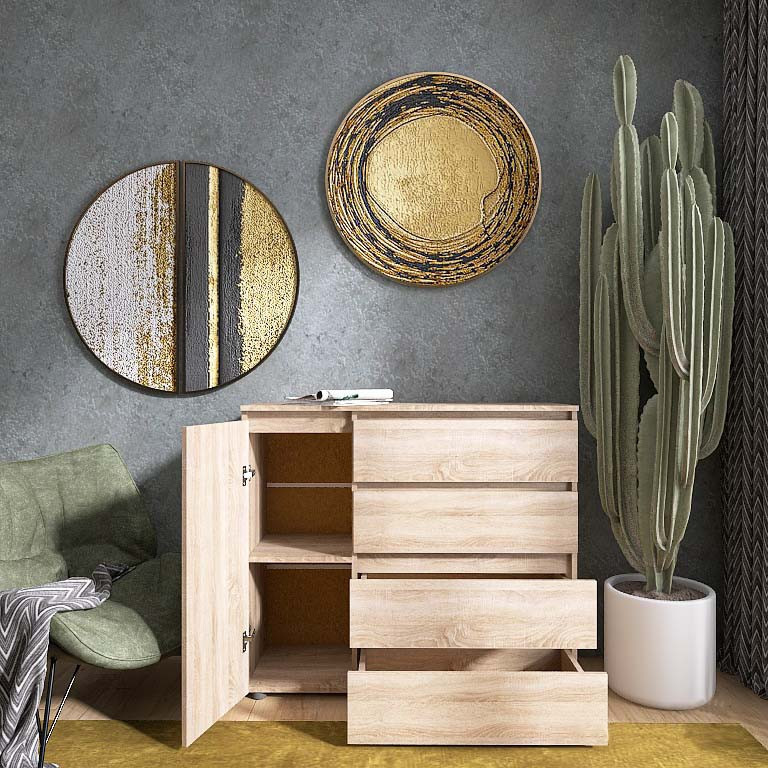 Комплект в гостиную EVR- Лайт-2 дуб Сонома