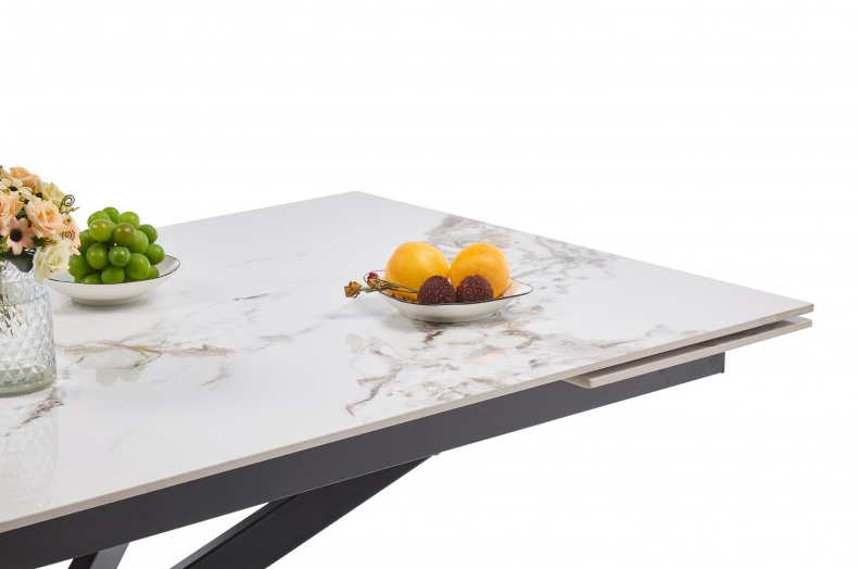 Стол обеденный BIO- Магнум (черный/ керамика Нефрит Белый)  