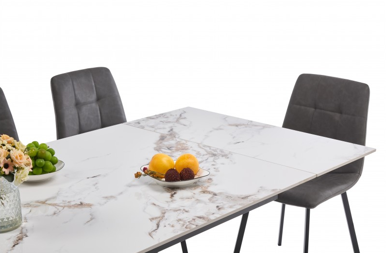 Стол обеденный BIO- Магнум (черный/ керамика Нефрит Белый)  