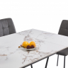 Стол обеденный BIO- Магнум (черный/ керамика Нефрит Белый)  