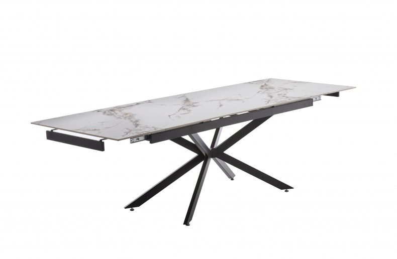 Стол обеденный BIO- Магнум (черный/ керамика Нефрит Белый)  