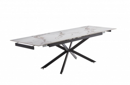 Стол обеденный BIO- Магнум (черный/ керамика Нефрит Белый)  