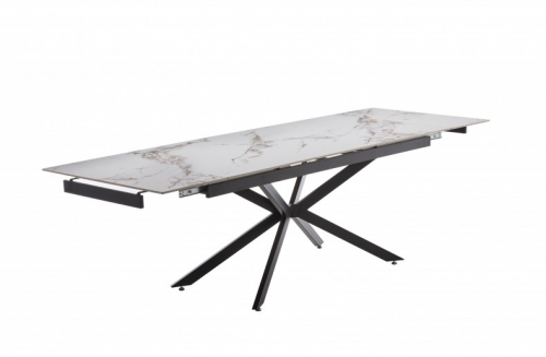 Стол обеденный BIO- Магнум (черный/ керамика Нефрит Белый)  