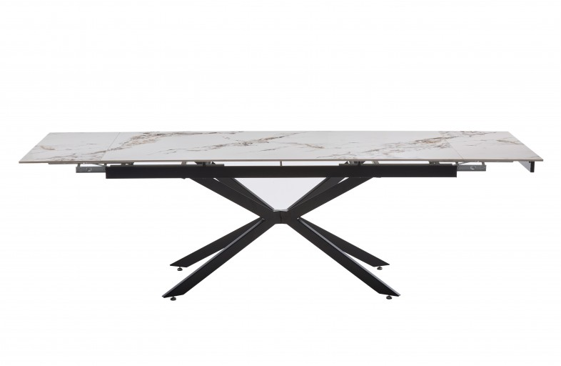 Стол обеденный BIO- Магнум (черный/ керамика Нефрит Белый)  