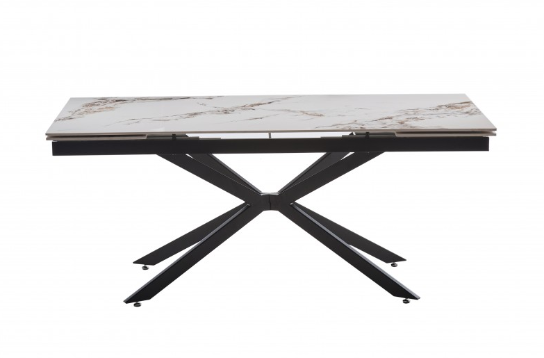 Стол обеденный BIO- Магнум (черный/ керамика Нефрит Белый)  