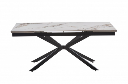 Стол обеденный BIO- Магнум (черный/ керамика Нефрит Белый)  