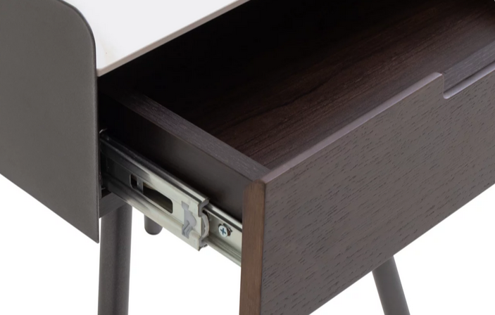 Тумбочка прикроватная 1 ящик CRV- Matteo, Lilac ice top walnut canaletto(коричневый)