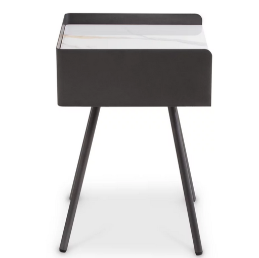 Тумбочка прикроватная 1 ящик CRV- Matteo, Lilac ice top walnut canaletto(коричневый)