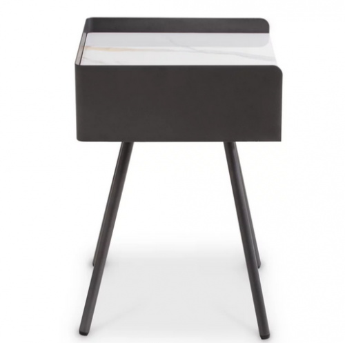 Тумбочка прикроватная 1 ящик CRV- Matteo, Lilac ice top walnut canaletto(коричневый)