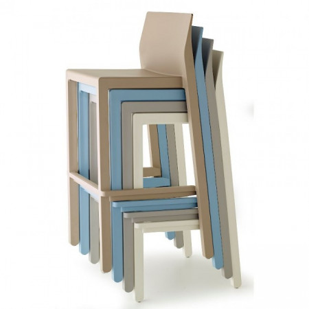 Стул барный VLL- SCAB Kate 2344 (светло-голубой, светло-серый)