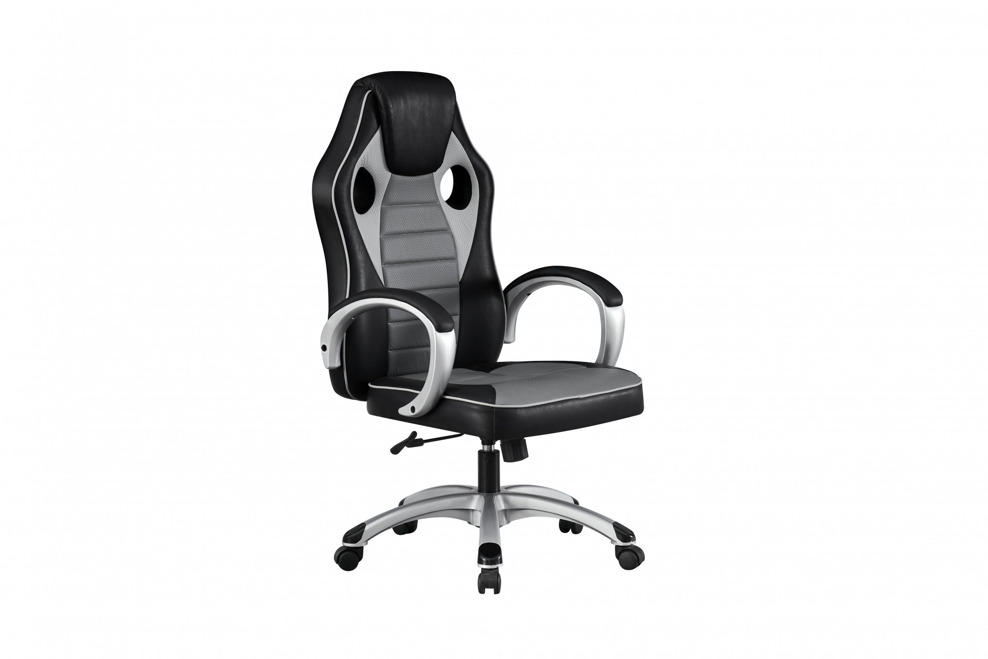 Стул геймерский BIO- Форсаж (серый/черный)