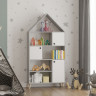 Стеллаж-домик 182х90х35 см KOD- ШК-домик-детский (белый фасад)