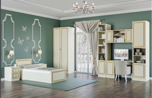 Кровать односпальная  KSt-  "Тиффани"/ "Tiffany" 100х65х205 , сп/м 90*200