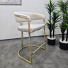 Барный стул Art-Deco EXI- SANTORINI LIGHT BEIGE BF03 GOLD