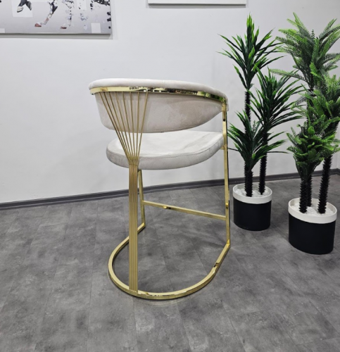 Барный стул Art-Deco EXI- SANTORINI LIGHT BEIGE BF03 GOLD