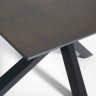 Стол обеденный LFF- ARYA графит с эффектом дождя/черный