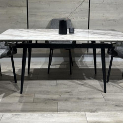 Стол керамический раскладной IMP- DAKAR (белый, бежевый) 