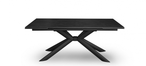 Стол обеденный модерн super premium ceramic  Evro- Vitoria Vick Dark Grey матова кераміка T7094C-1826, 180-260*90