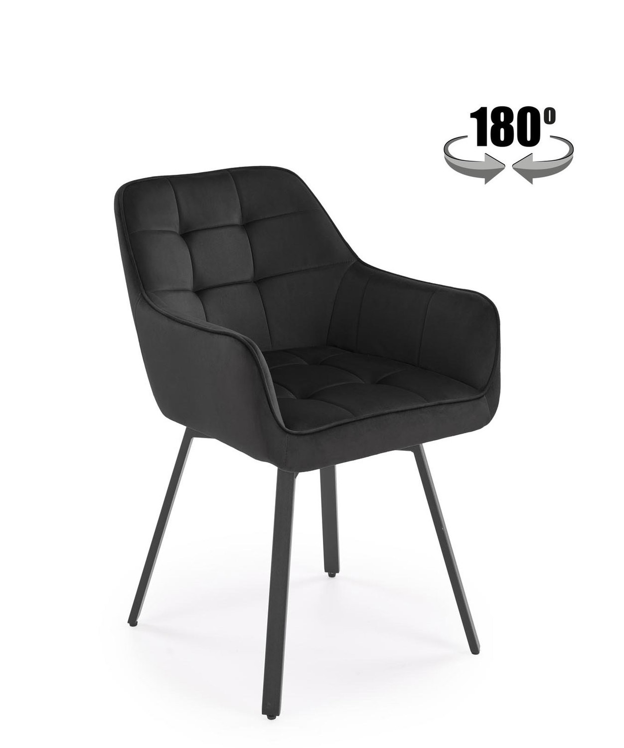 Стул обеденный поворотный HALMAR K-588 (черный)