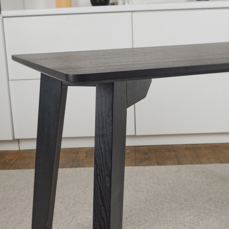 Кухонный комплект Ont- Фабрицио шпон + 4 стула Rick черный